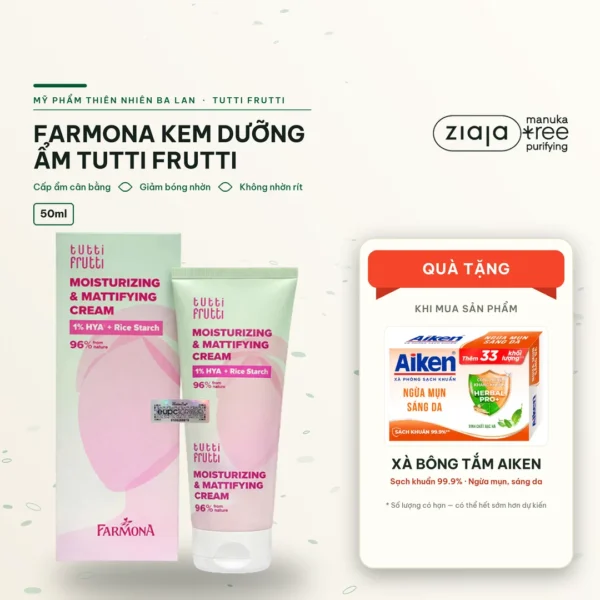 Kem Dưỡng Ẩm Farmona Tutti Frutti Mattifying Cream Kiềm Dầu Cho Da Dầu Da Hỗn Hợp 50ml