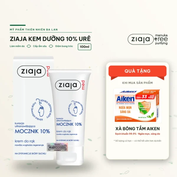 Kem Dưỡng Mềm Da 10% Urê Ziaja Med Mocznik 100ml